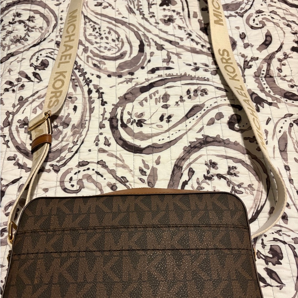 Michael Kors Brown and Tan Crossbody Bag - Picture 5 of 5